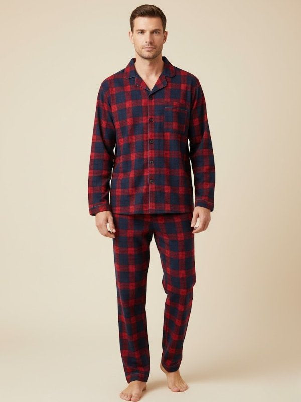 Pyjama Pour Homme À Carreaux "Douceur de Nuit" | Pyjama Shop