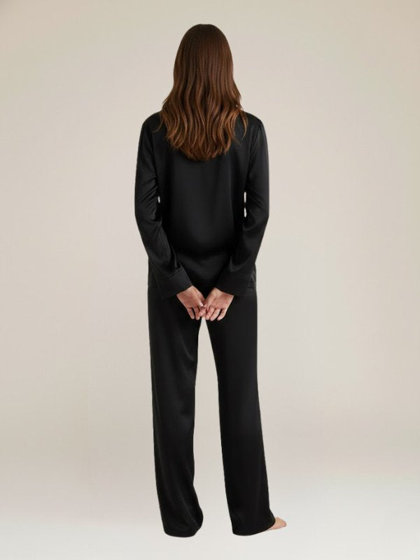 Black Satin Pajamas for Womens | Cute Pajamas