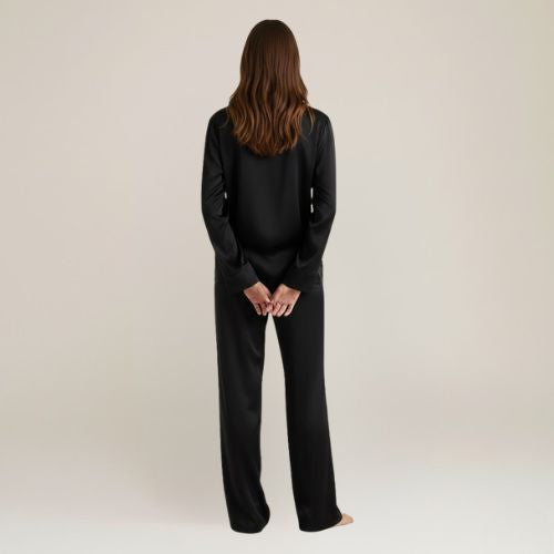 Black Satin Pajamas for Womens | Cute Pajamas