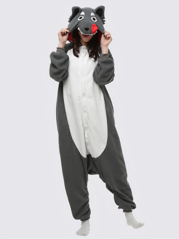Combinaison Pyjama Pour Femme "Loup Gris" | Pyjama Shop