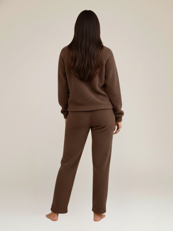 Clara - Brown Fleece Pajamas Women | Cute Pajamas