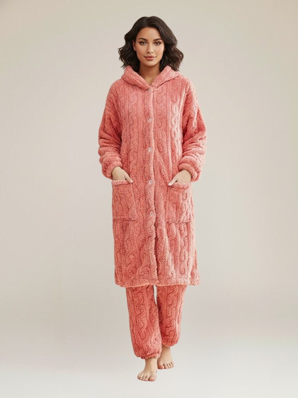 Joy - Pink Fleece Pajamas Womens | Cute Pajamas