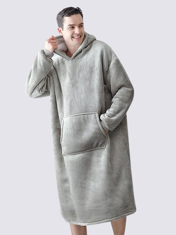 Light Gray Giant Blanket Hoodie | Cute Pajamas