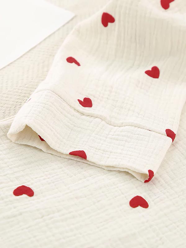 Cotton Hearts Pajama Set | Cute Pajamas