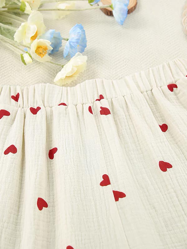 Cotton Hearts Pajama Set | Cute Pajamas