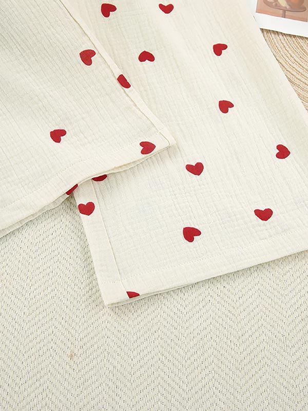 Cotton Hearts Pajama Set | Cute Pajamas