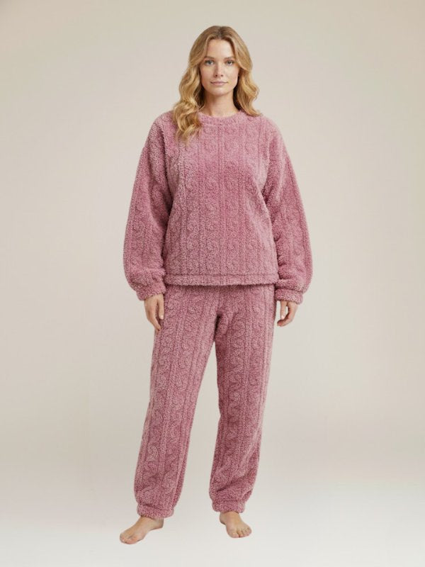 Ladies Fleece Pajamas Set | Cute Pajamas