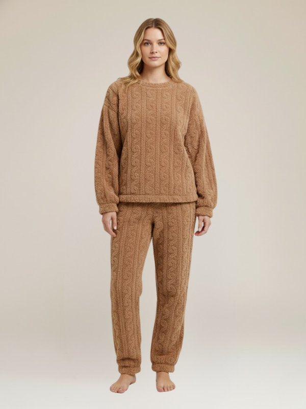 Ladies Fleece Pajamas Set | Cute Pajamas