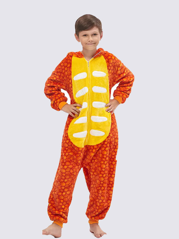 Orange Triceratops Boys’ Onesie