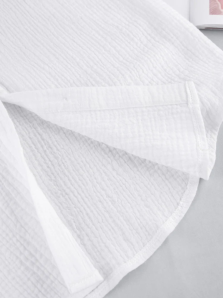 White Cotton Pajama Set | Cute Pajamas