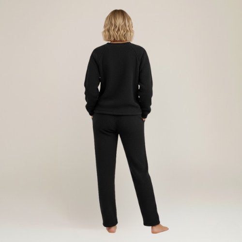 Clara - Black Women Fleece Pajama | Cute Pajamas