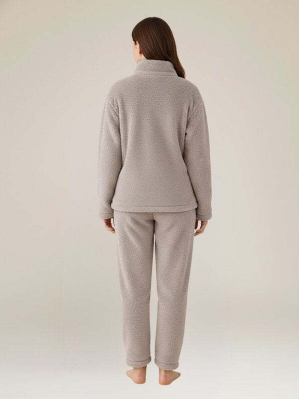 Isla Gray Fleece Pajamas for Women