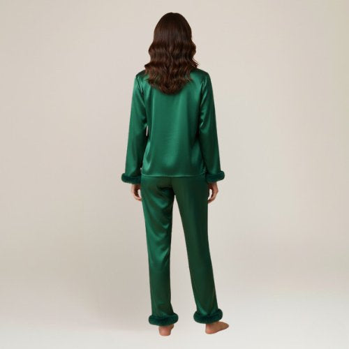 Nora Womens Satin Pajama Set | Cute Pajamas