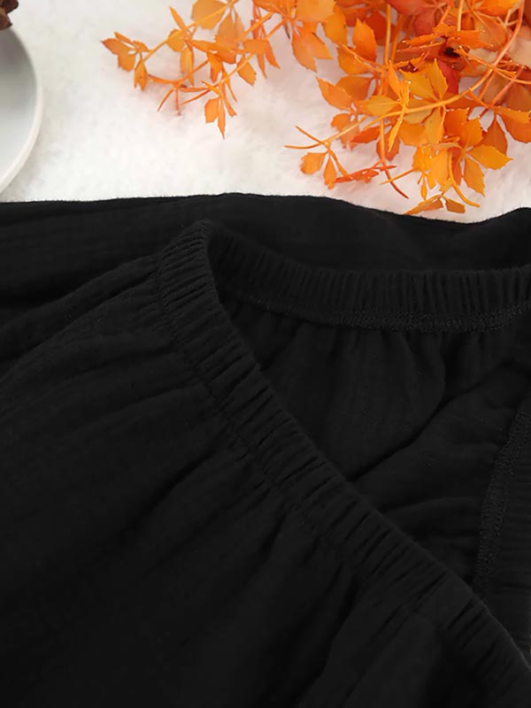 Black Cotton Pajama Set | Cute Pajamas