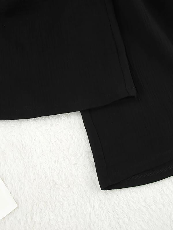 Black Cotton Pajama Set | Cute Pajamas