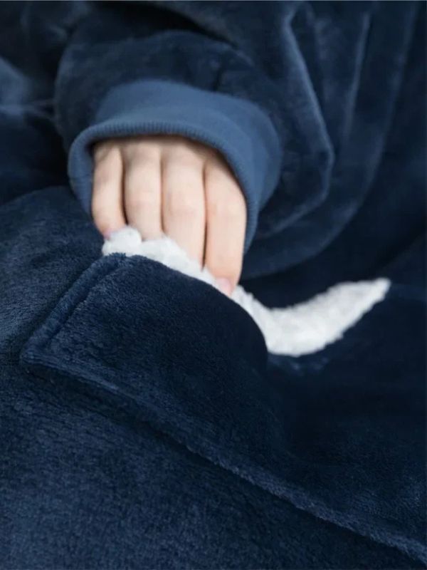 Navy Blanket Hoodies For Women | Cute Pajamas