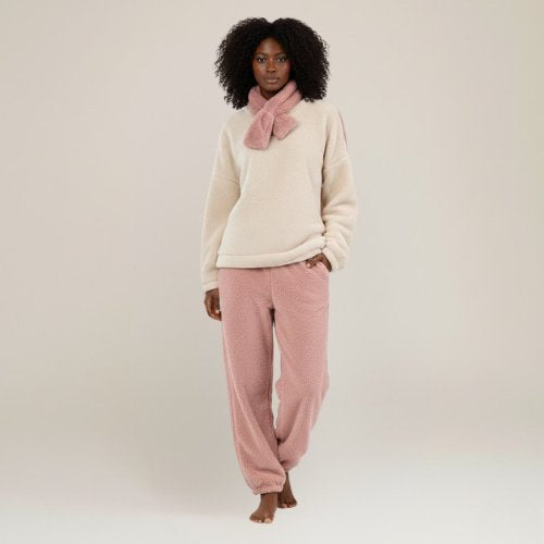 Zoe Pink Fleece Pajama Set for Women | Cute Pajamas