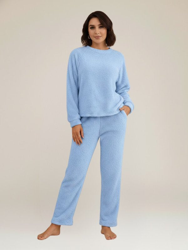 Clara - Light Blue Fleece Pajamas Ladies | Cute Pajamas