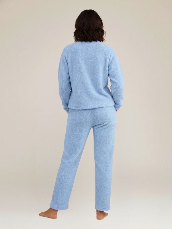 Clara - Light Blue Fleece Pajamas Ladies | Cute Pajamas