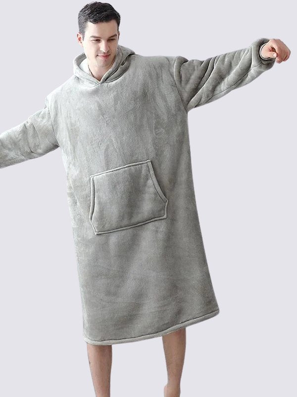 Light Gray Giant Blanket Hoodie | Cute Pajamas