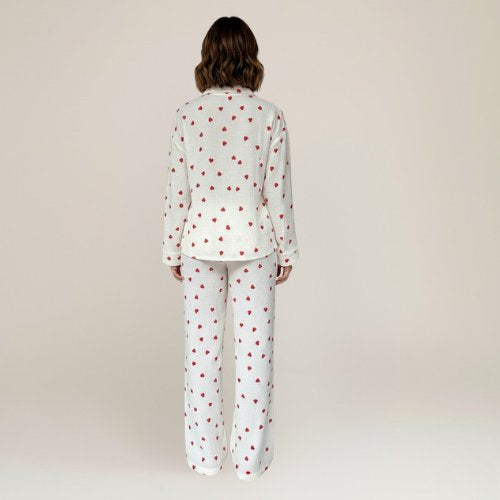 Cotton Hearts Pajama Set | Cute Pajamas