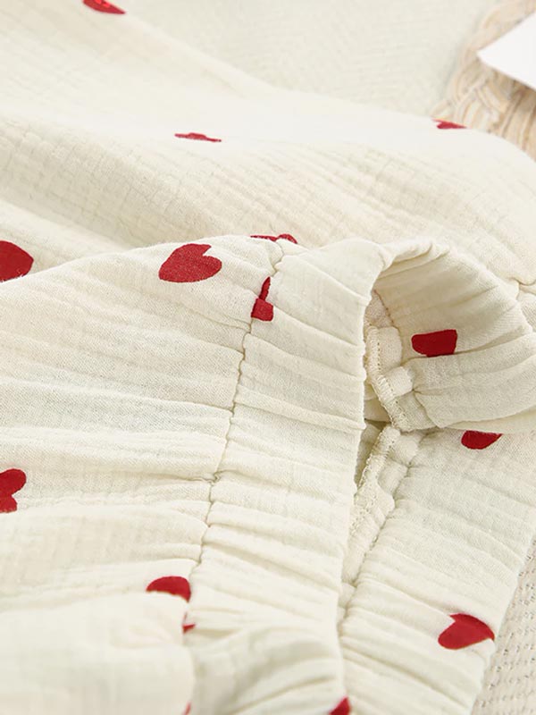 Cotton Hearts Pajama Set | Cute Pajamas