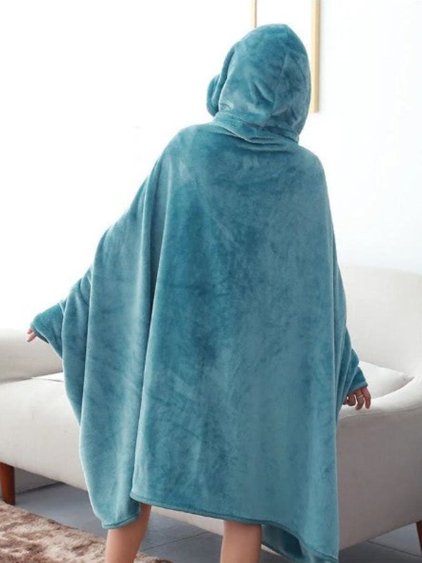 Cyan Blue Annie Blanket Poncho