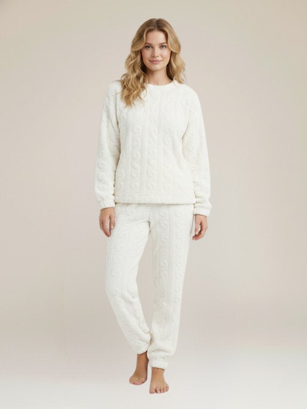 Ladies Fleece Pajamas Set | Cute Pajamas