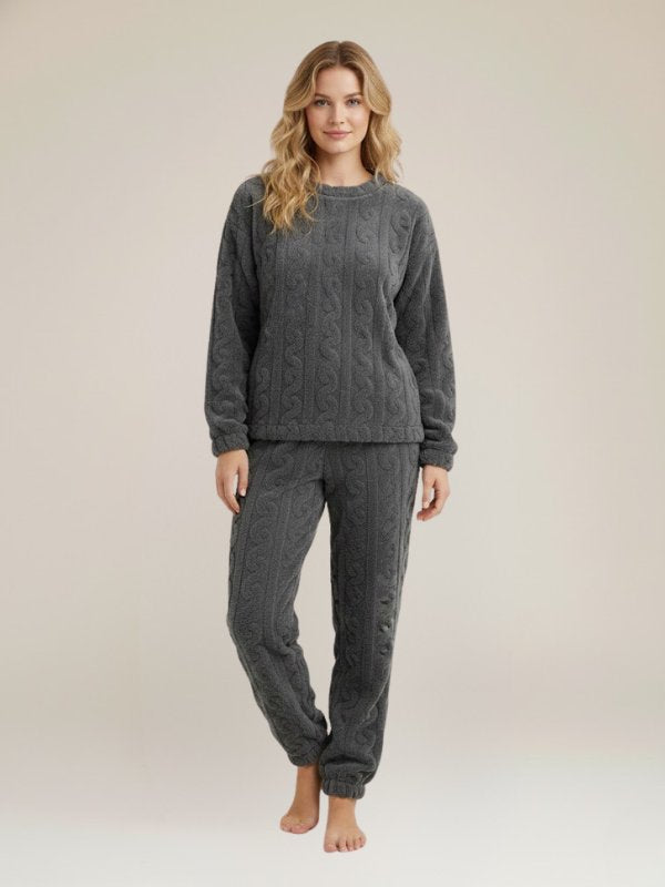 Ladies Fleece Pajamas Set | Cute Pajamas