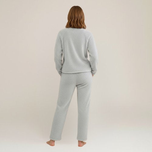 Clara - Light Gray Pajama Fleece Sets | Cute Pajamas