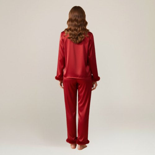 Red Satin Womens Pajamas | Cute Pajamas