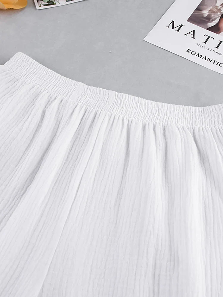 White Cotton Pajama Set | Cute Pajamas