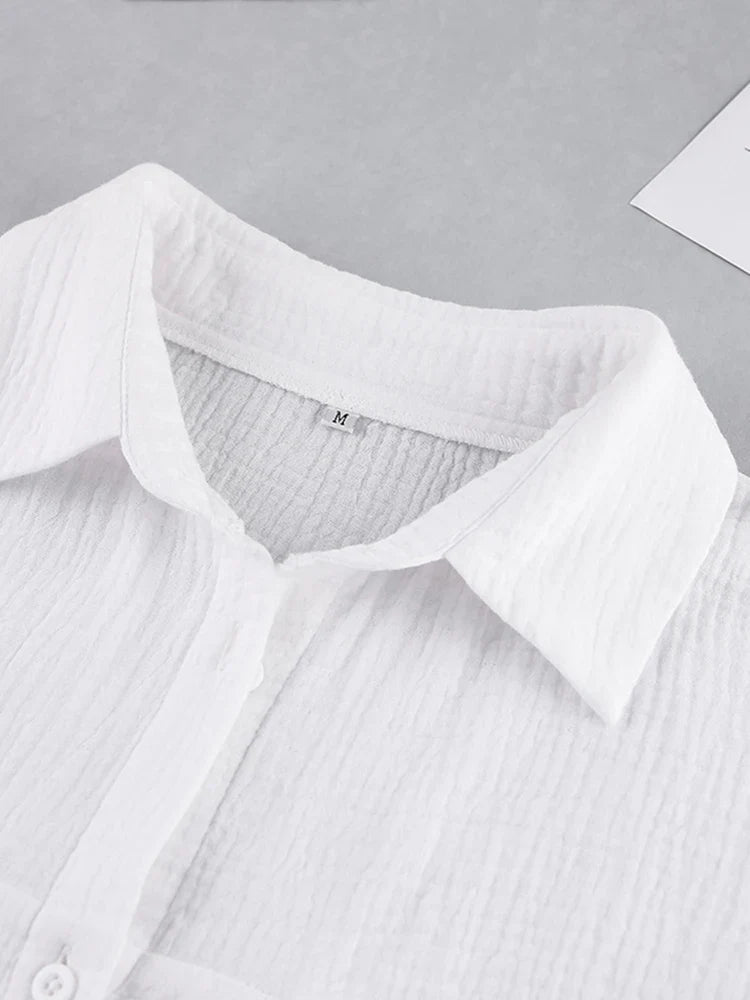 White Cotton Pajama Set | Cute Pajamas