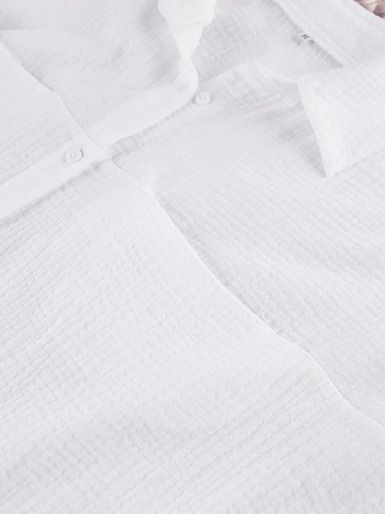 White Cotton Pajama Set | Cute Pajamas