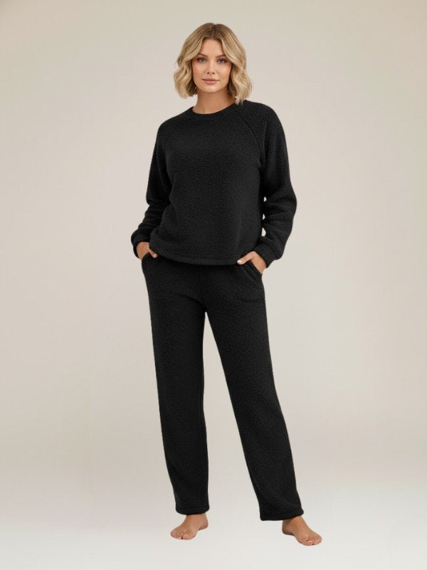 Clara - Black Women Fleece Pajama | Cute Pajamas